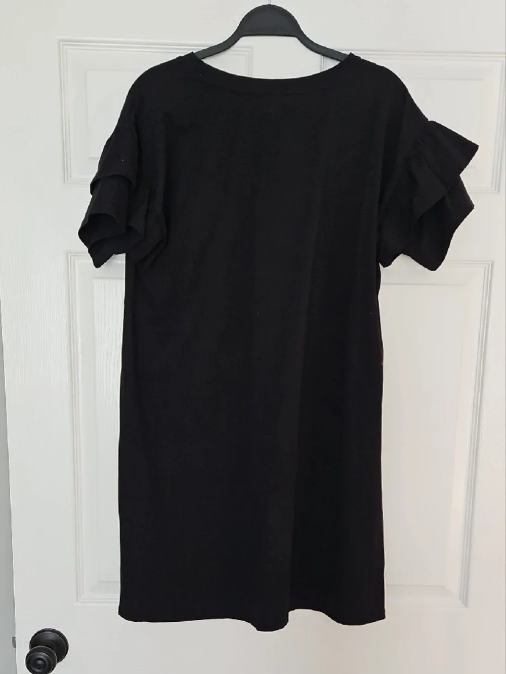 crown & ivy Black Swim Coverup with White Tropical Icons